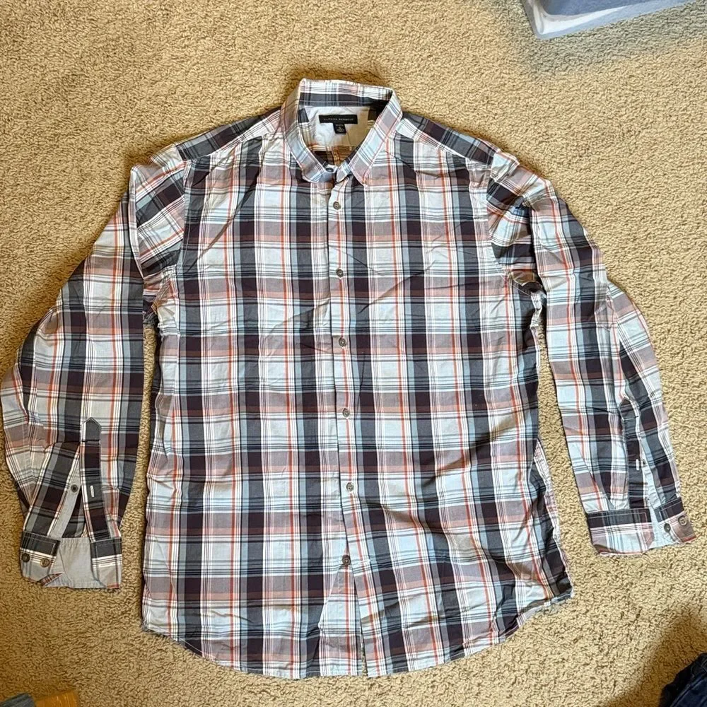 Banana Republic Madras Plaid Button Down